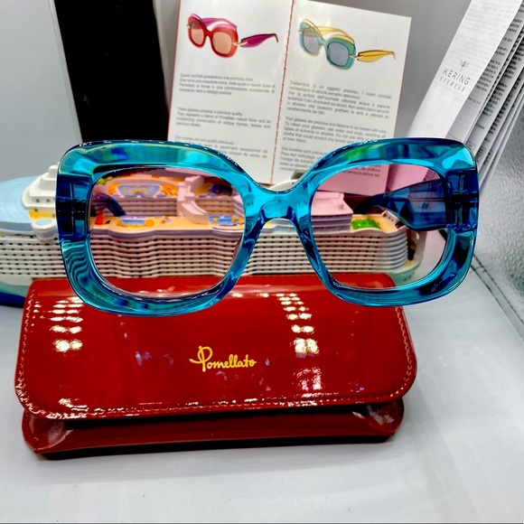 🏆Pomelatto PM0042S ❤️Blue Gorgeous 100% Authentic‼️Made in Italy 🇮🇹🏆‼️ - Picture 2 of 13